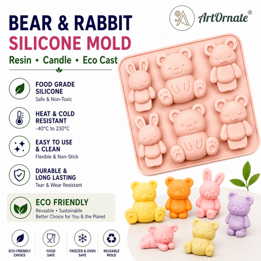 Bear & Rabbit Silicone Mould