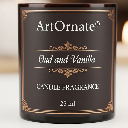 Oud & Vanilla Candle Fragrance Oil - Premium Aroma for Candle Making