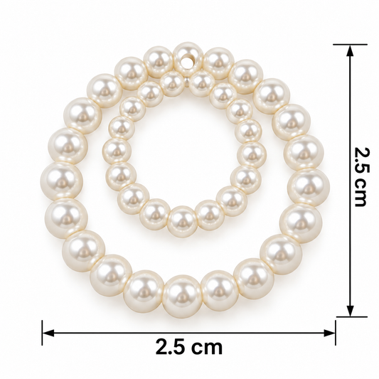 Dual Pearl Ring Craft Embellishment – 4 Pieces