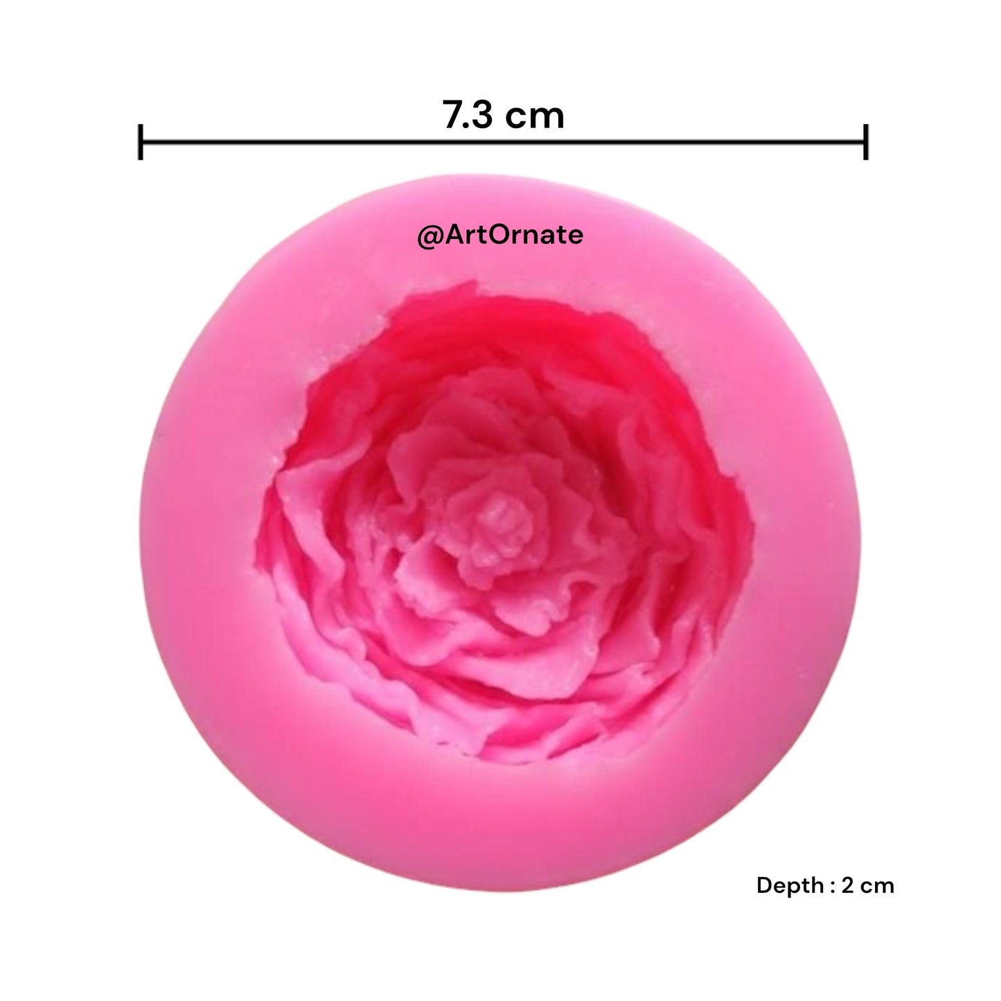 Peony candle silicone mould for crafting layered floral candles and resin décor pieces, suitable for scented wax pours, colour tints and creative candle projects in India