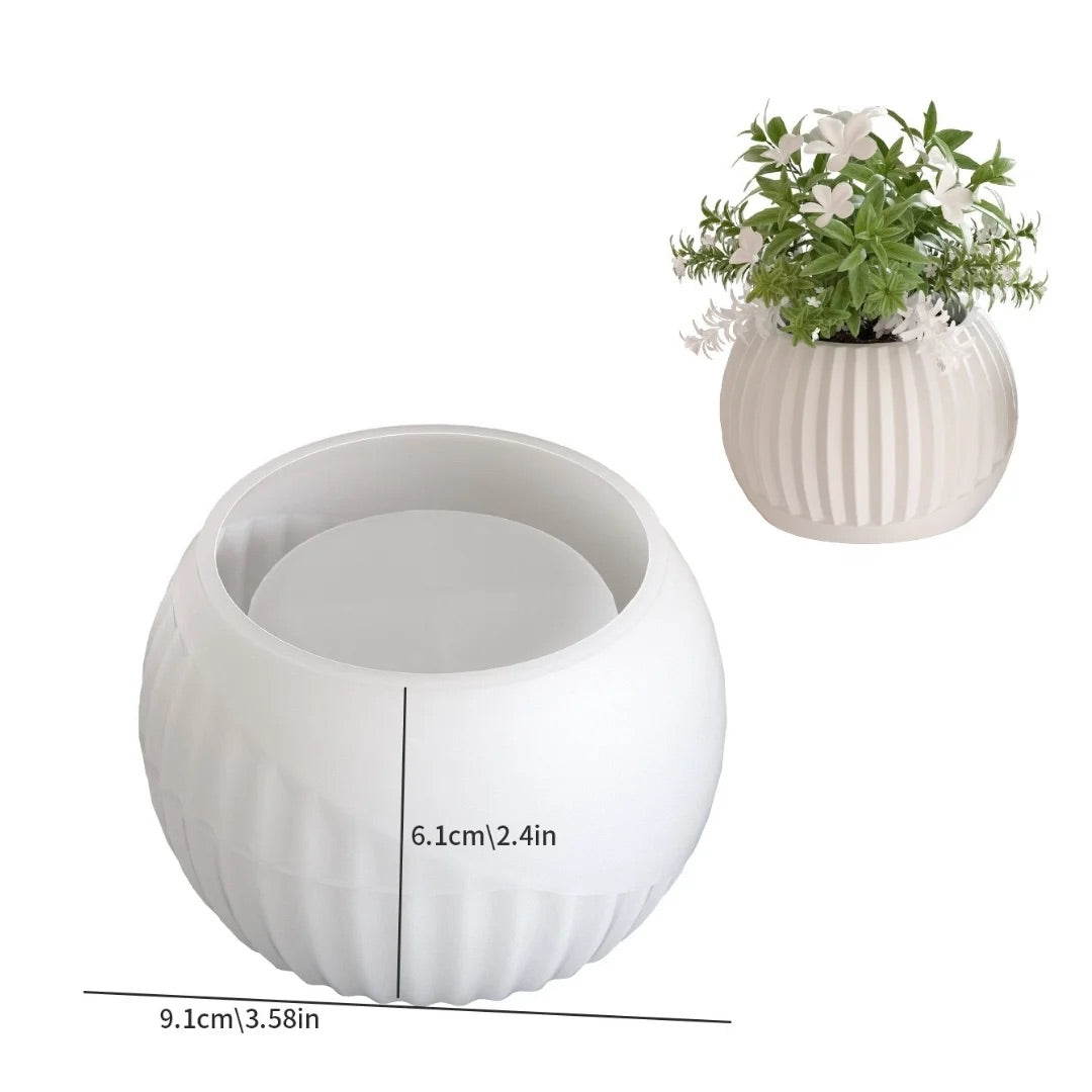 Stripped design storage pot silicone mould for epoxy resin and concrete art by ArtOrnate
