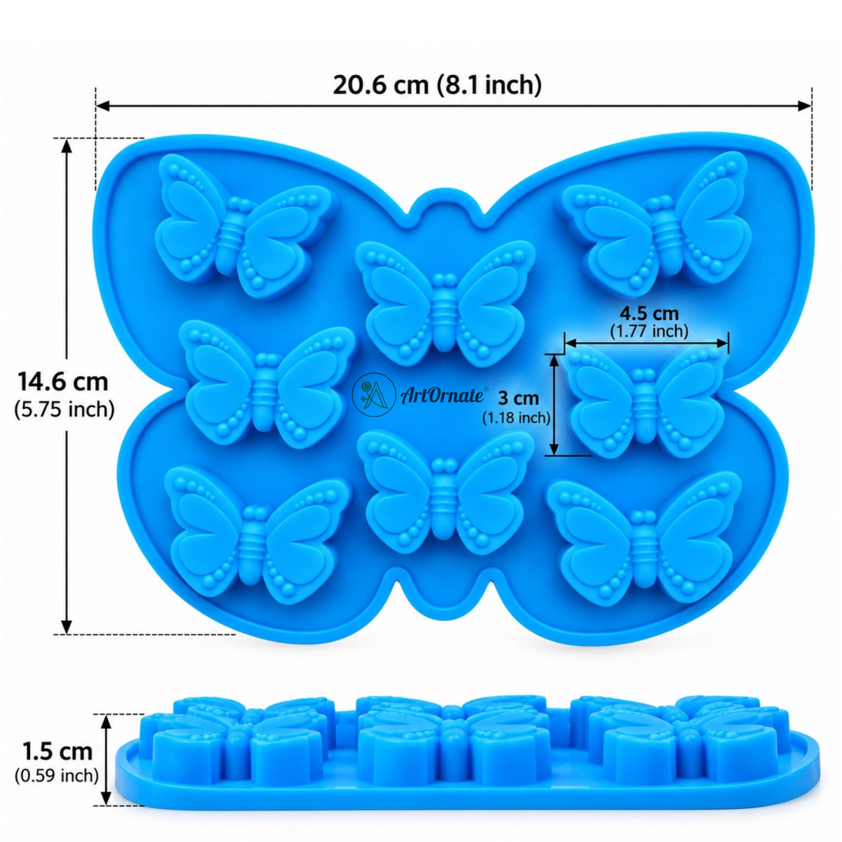 8 Butterfly Silicone Mould