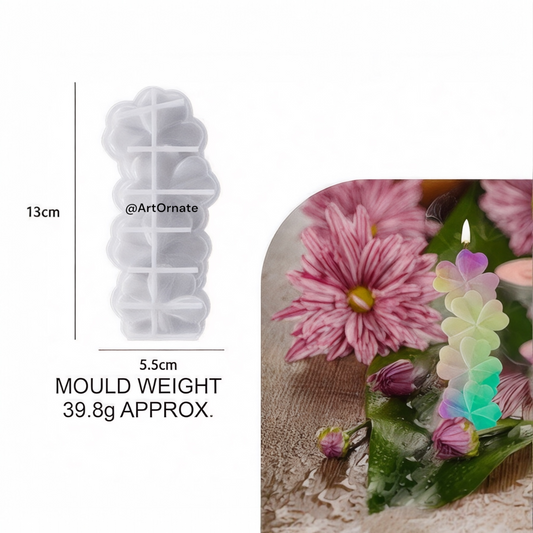 4 Leaf Flower Candle Silicone Mould (SM0588)