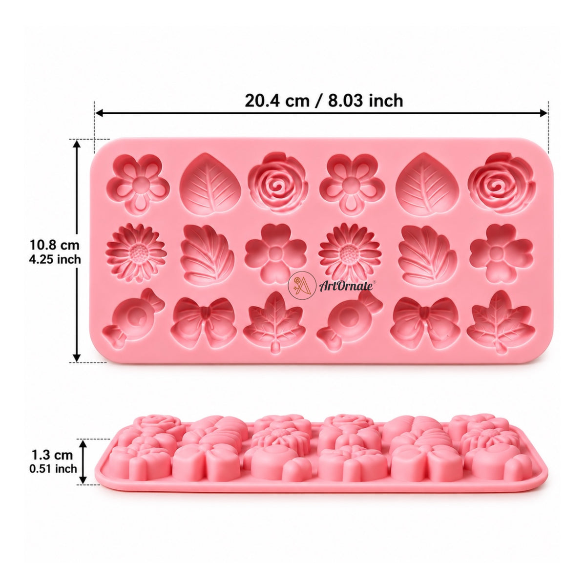 18 Flower Silicone Mould