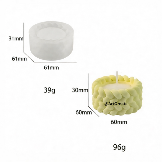 Twisted Round Candle Silicone Mould (SRN351)