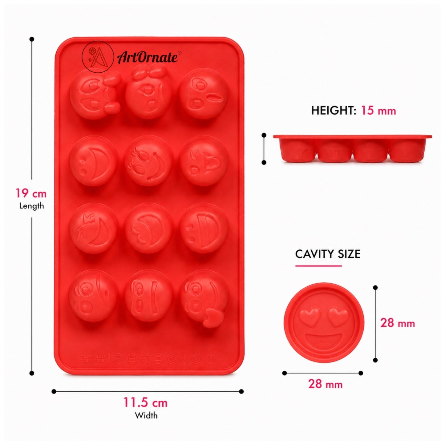 Small Emoji Silicone Mould