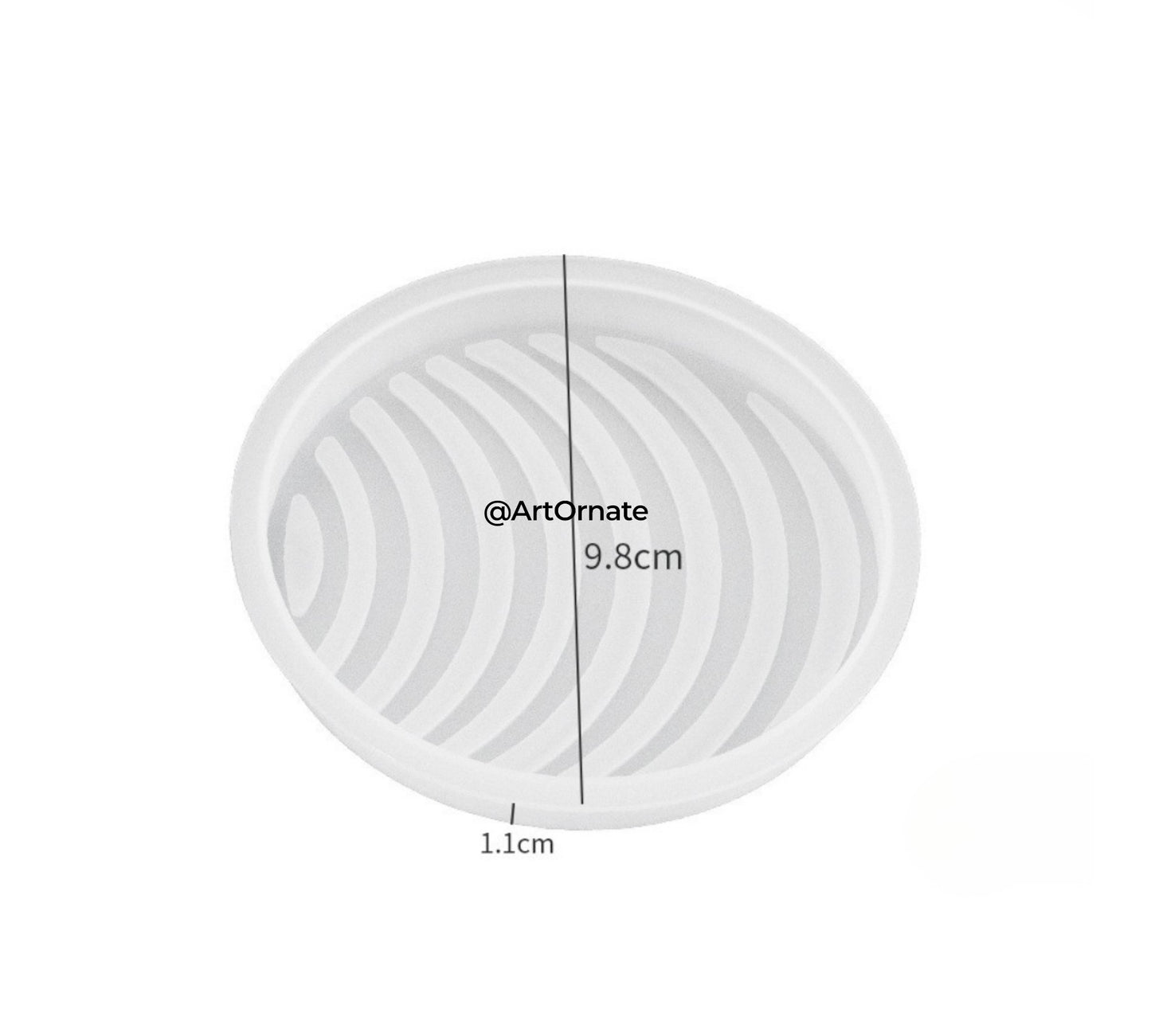 Round Striped Coaster Silicone Mould