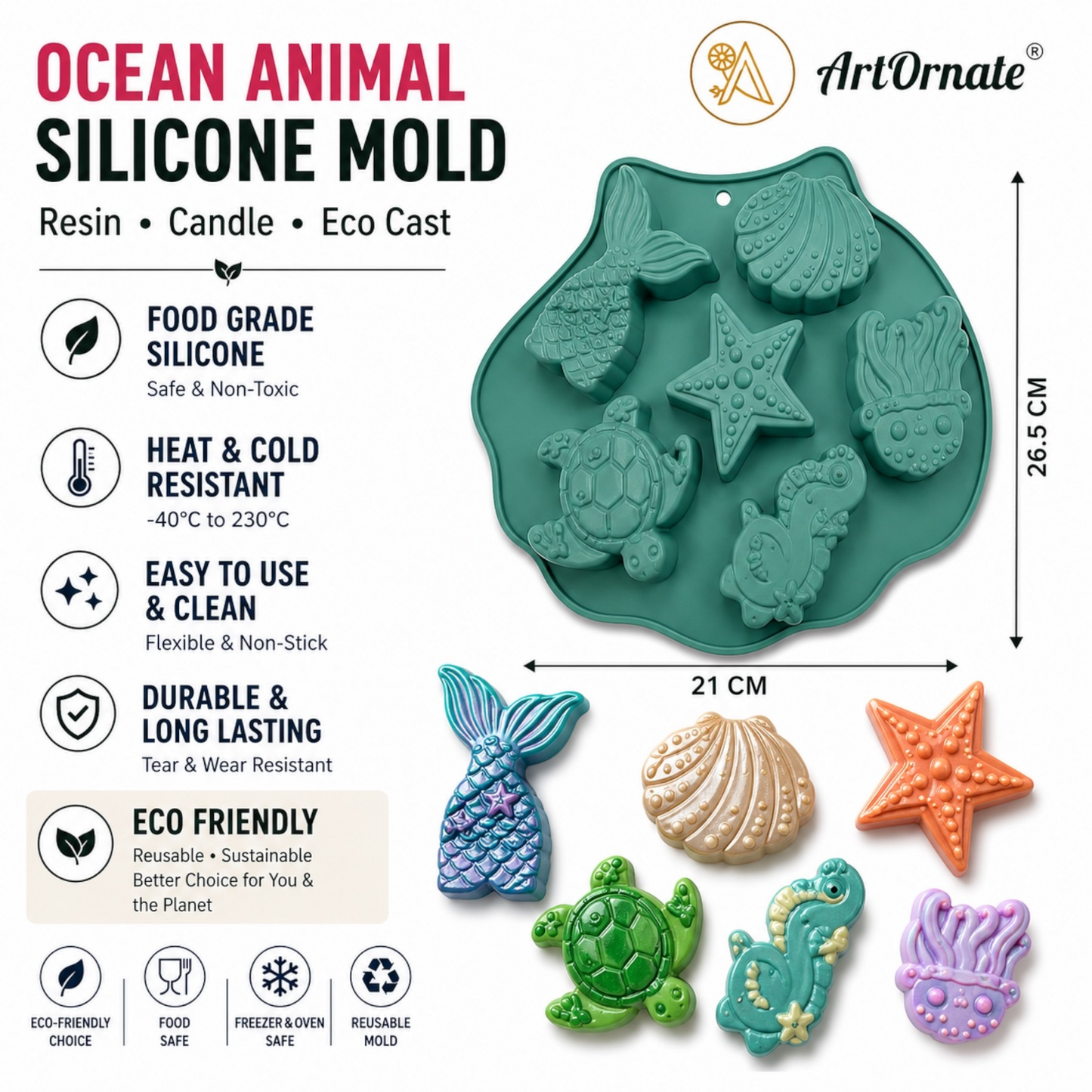 Ocean Animal Silicone Mould