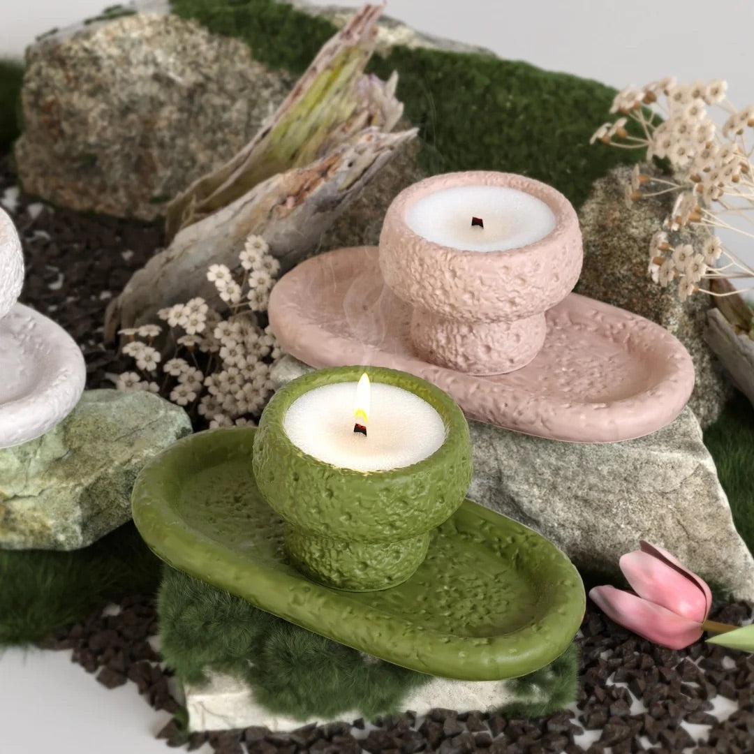 Buy oval pebble pattern tray mold for epoxy resin and cement home decor online in India.