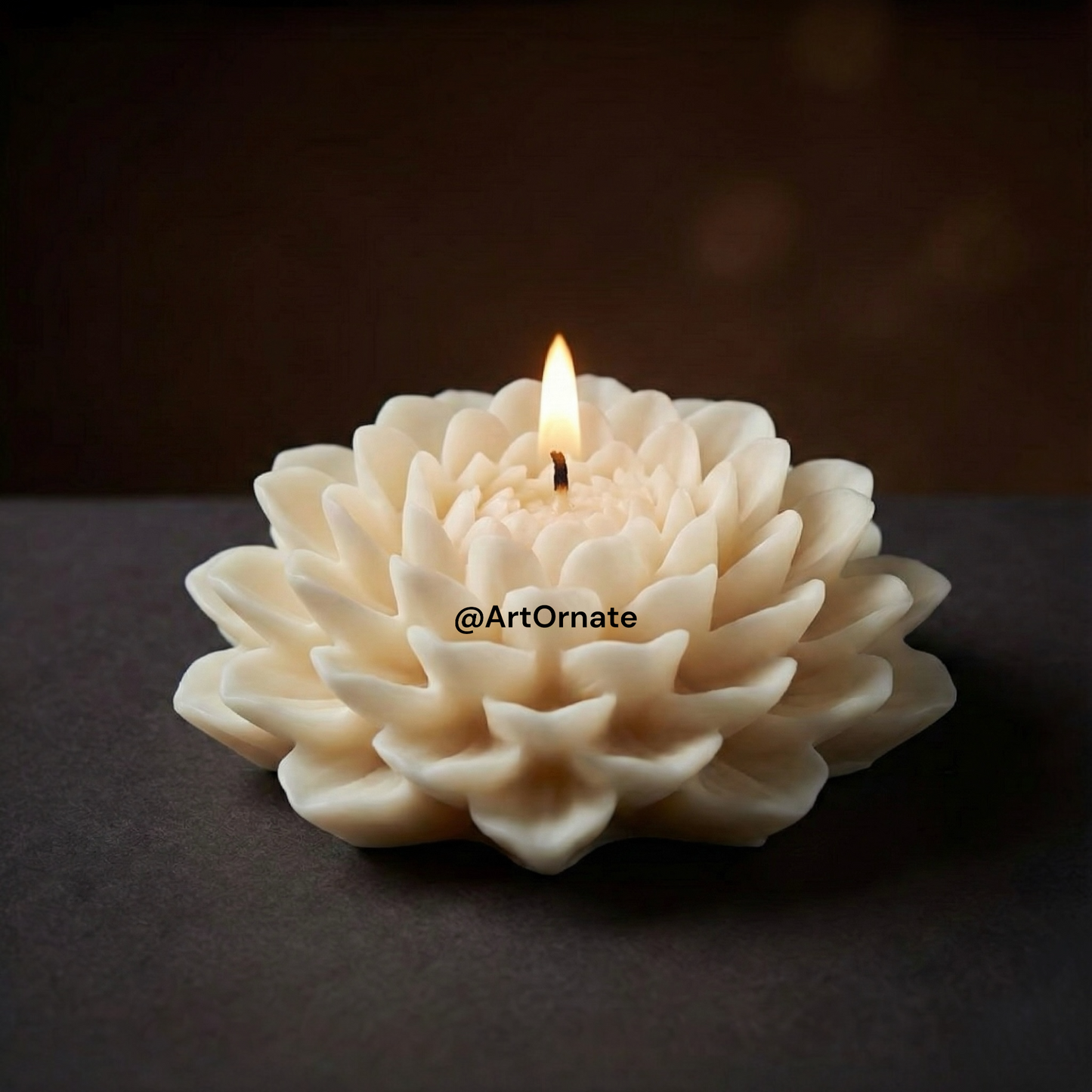 High quality dahlia flower silicone mould for decorative candle making, ideal for small and large candle businesses in India