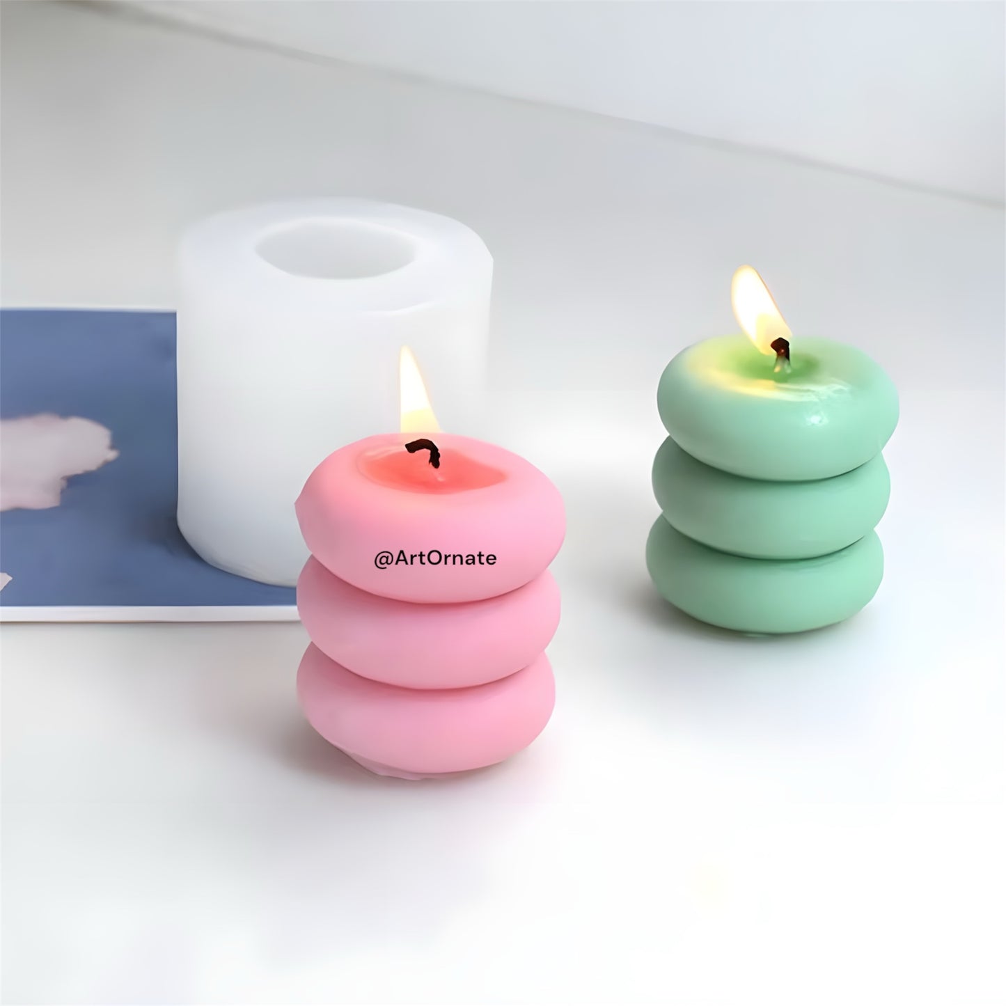 Geometric Cylinder Candle Silicone Mould (15-70)