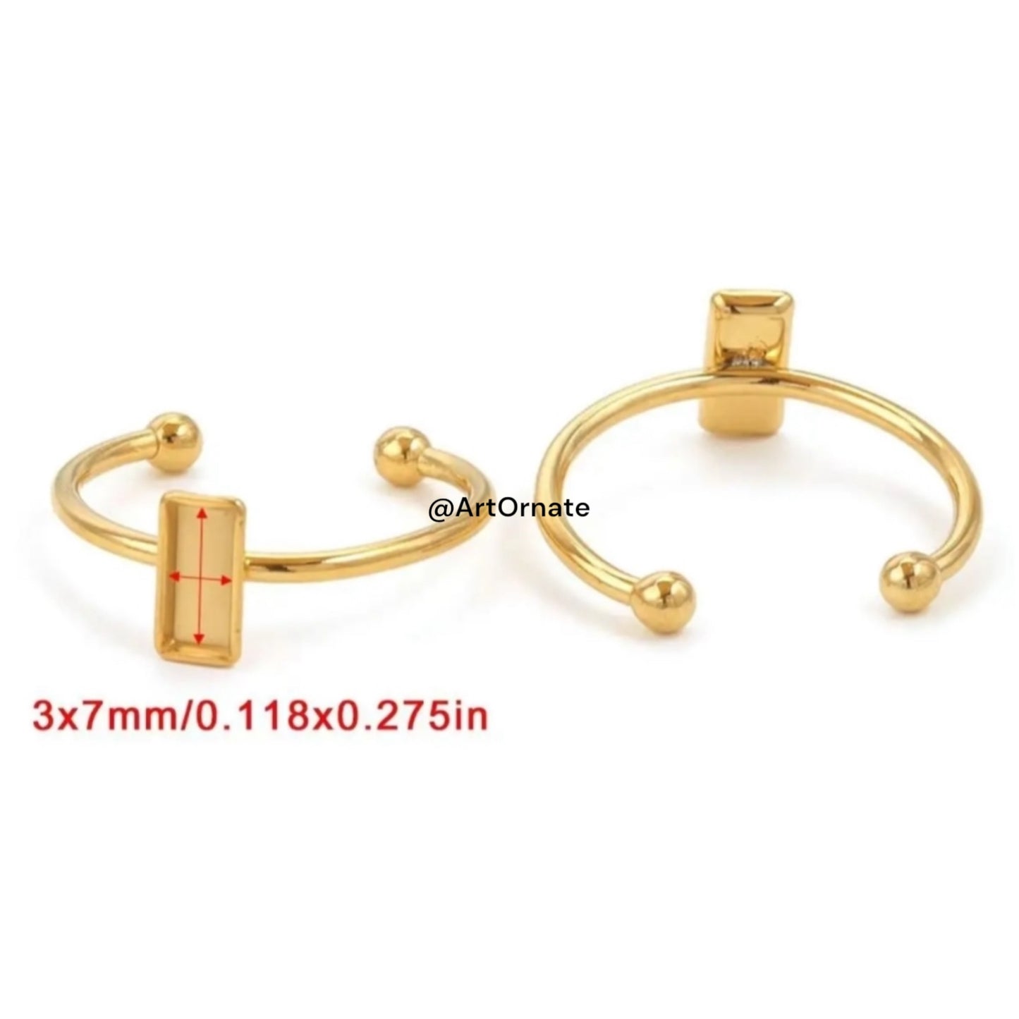 Rust free ring bezel for resin jewelry making by ArtOrnate India