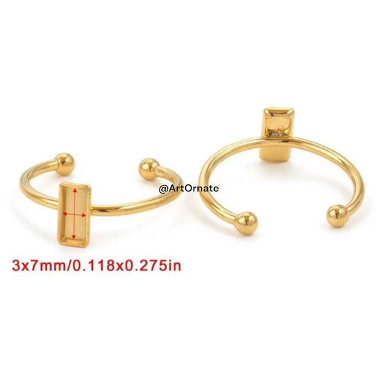 Rust free ring bezel for resin jewelry making by ArtOrnate India