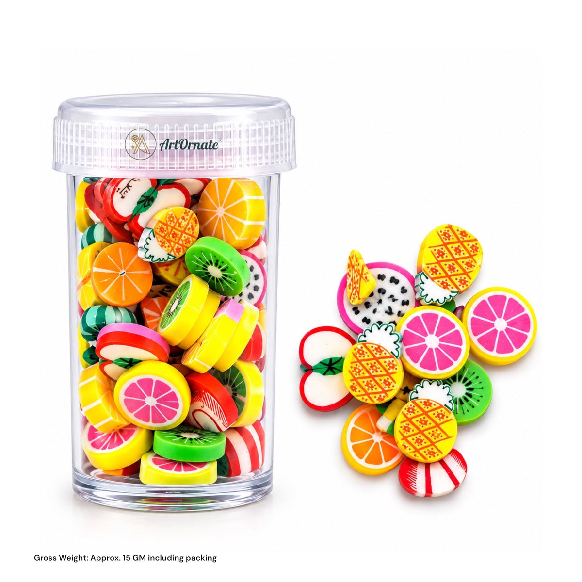 Fruit Theme Polymer Chips assorted multicolor mini fruit craft embellishments for resin art and DIY projects