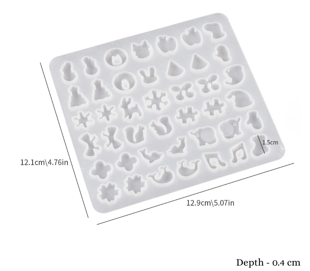 Mini earrings silicone mould for resin art and DIY jewelry making – high-quality flexible silicone mould for small earring designs – available online in India
