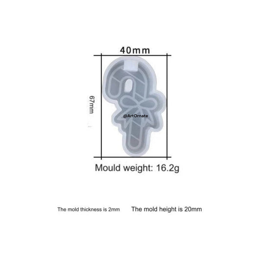 Christams Candy Stick Silicone Mould