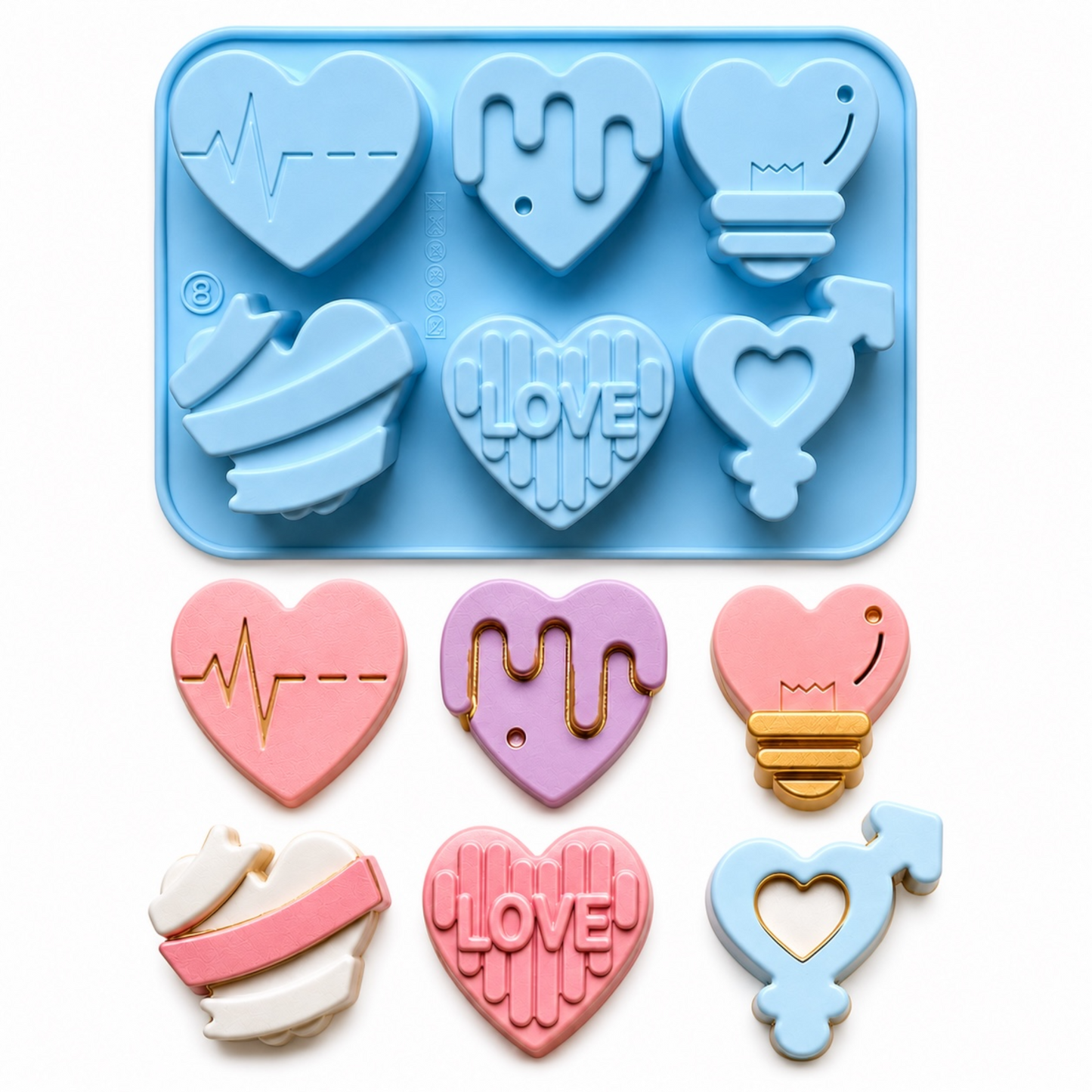 Love Heart Silicone Mould