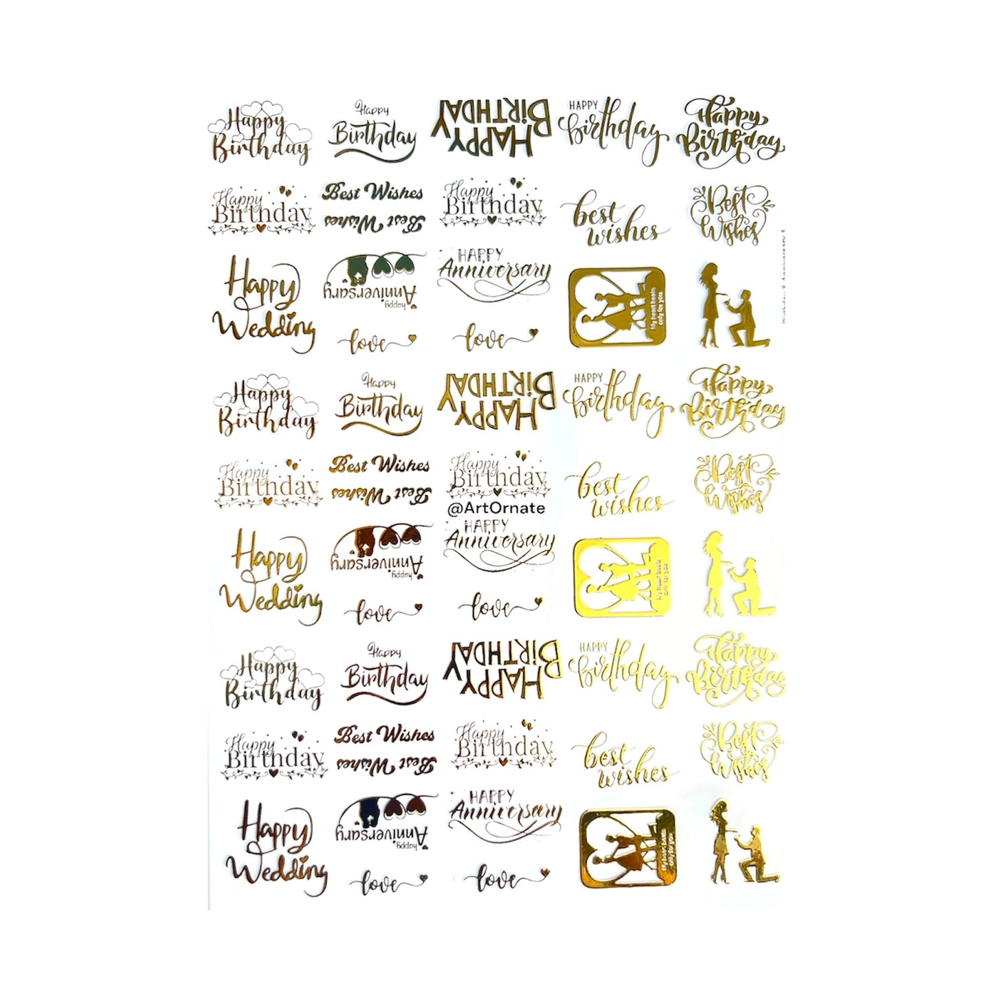 Wishes Metallic Gold Insert Sheet (GIS 09)