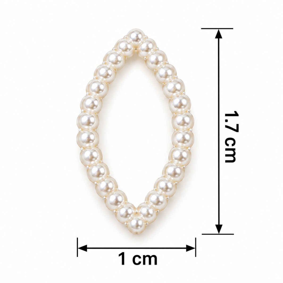 Leaf Pearl Ring Craft Embellishment – Approx. 30 Pieces
