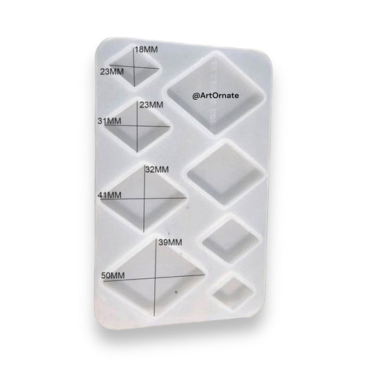 8 Cavity Diamond Kaju Katli Silicone Mould