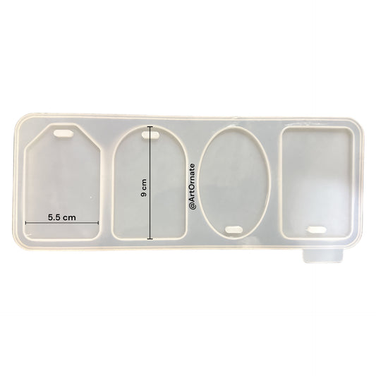 Buy luggage tag silicone mould online India. Durable resin art mould for making custom travel name tags and keychains wholesale.
