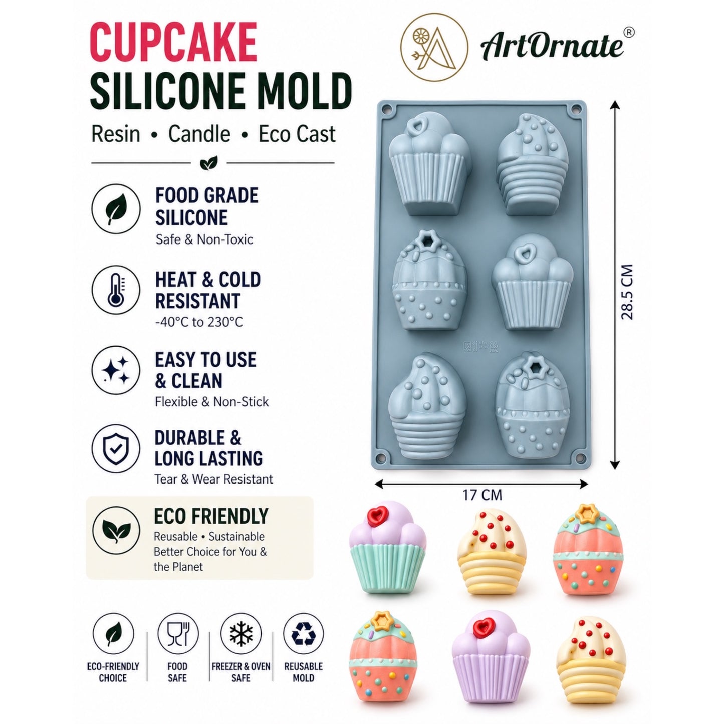 Cup Cake Silicone Mould