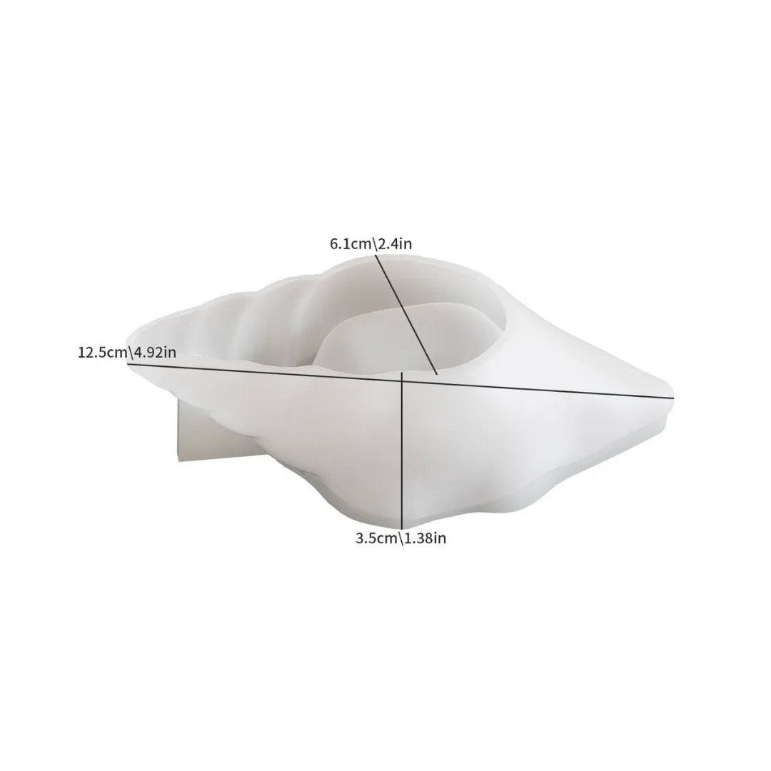 Divine spiral conch silicone mould for resin art, candle making and eco cast concrete decor mould India Ahmedabad resin supplies