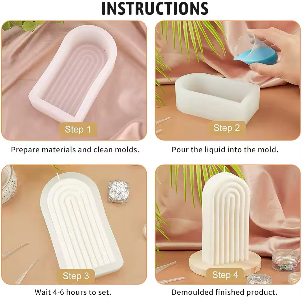 Rainbow Arch Candle Silicone Mould