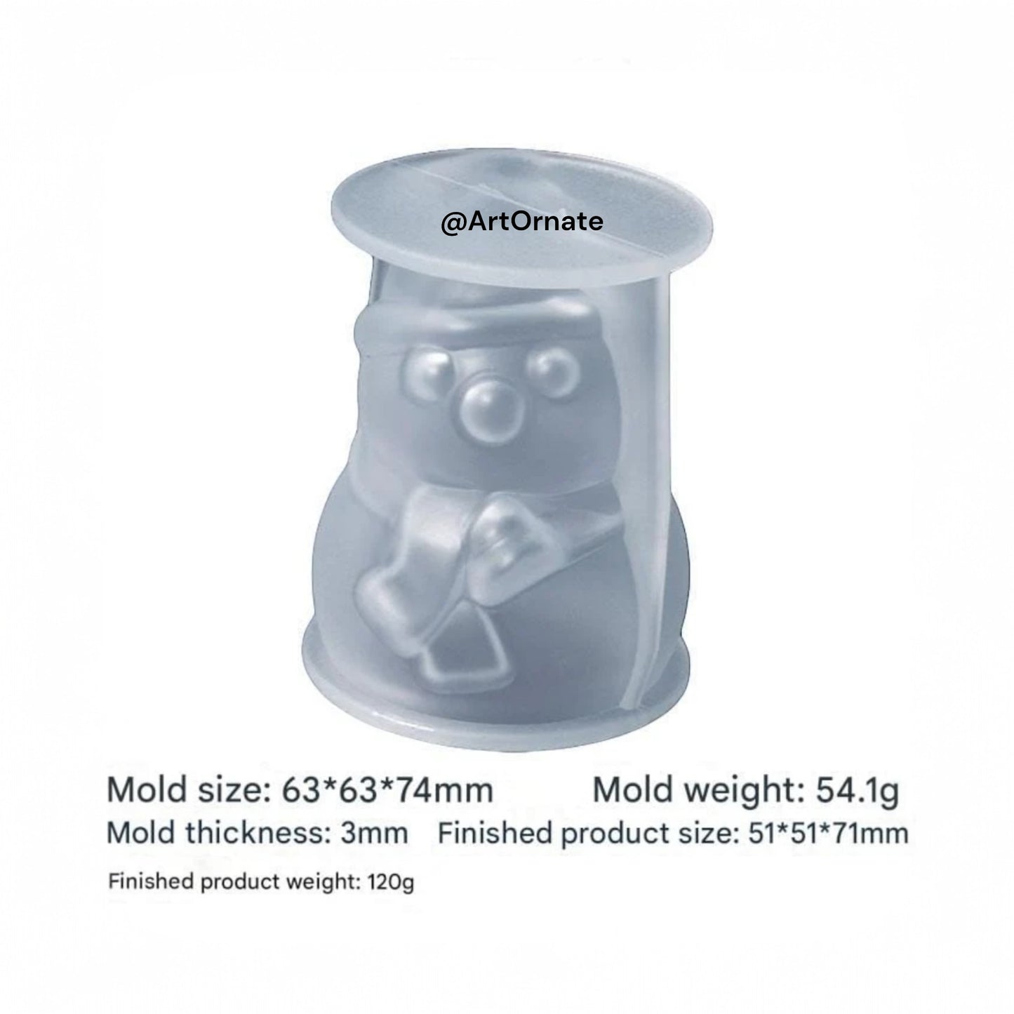 Snow Man Candle Silicone Mould (SM1132)