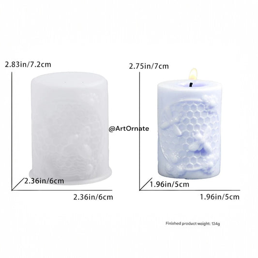 Honeycomb Candle Silicone Mould (SM1147)