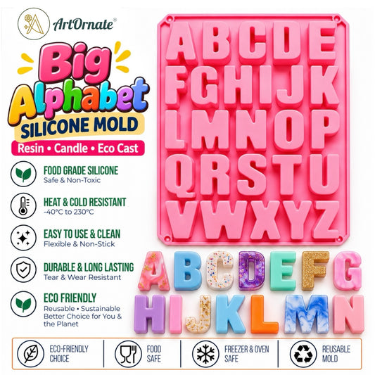 Big Alphabet Silicone Mould