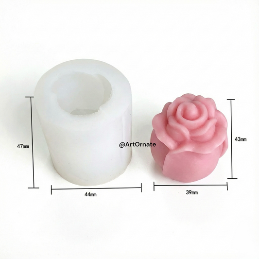 Premium 3D rose candle silicone mould for realistic flower candles, durable reusable mould ideal for soy wax, paraffin wax and decorative candle making