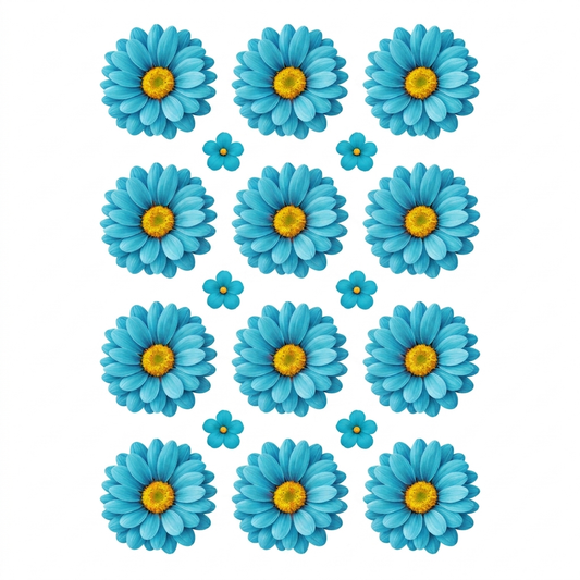 Firozi Daisy Flower UV DTF Sticker (UV060)