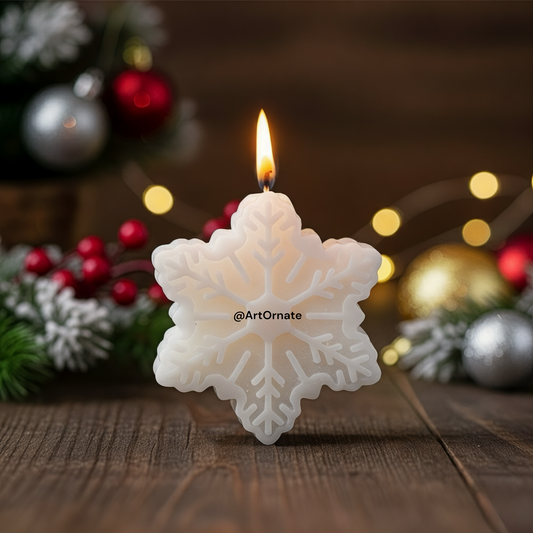 Buy Snowflake Christmas candle mould online in India