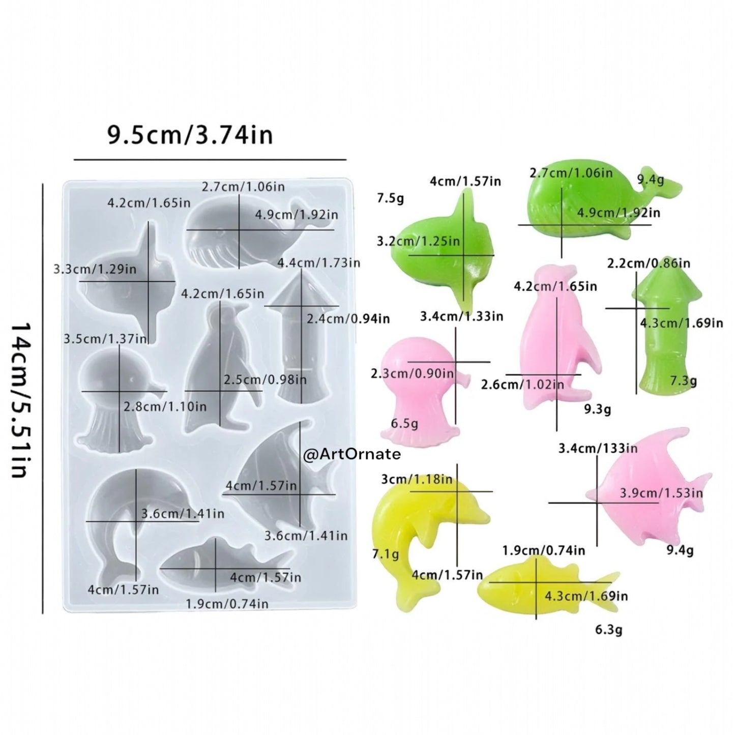 Sea Animal Silicone Mould (SM1066)
