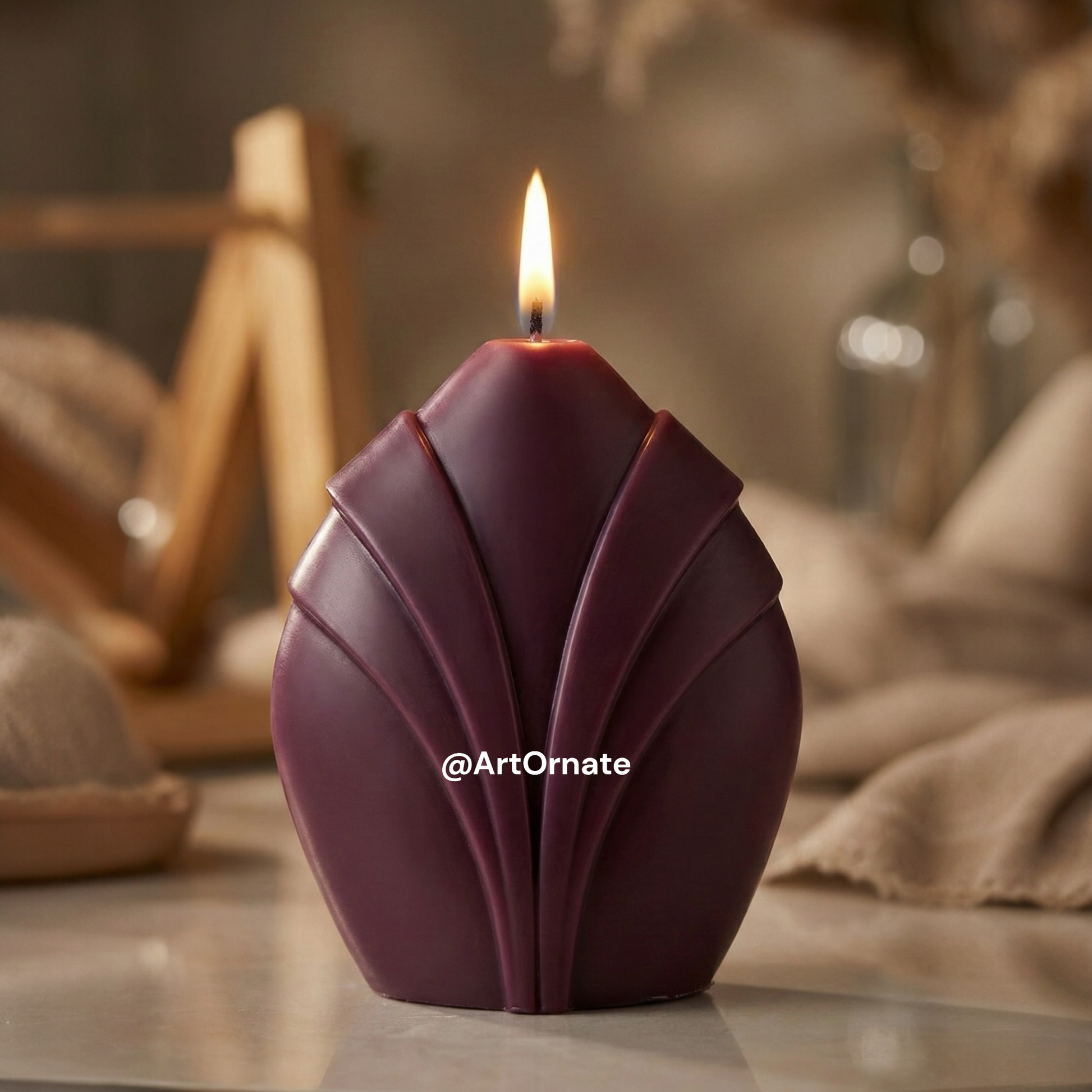 Geometric design candle making silicone mould for artistic decor candles, premium mould ideal for minimalist and contemporary candle styles