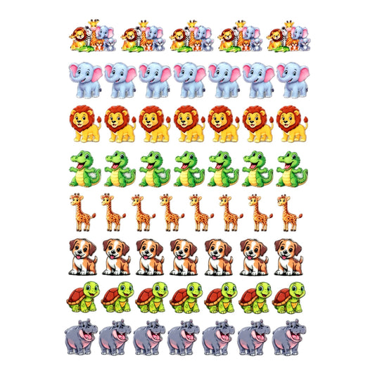 Cute Animals UV DTF Sticker (UV134) for resin art, keychains, bookmarks and DIY crafts