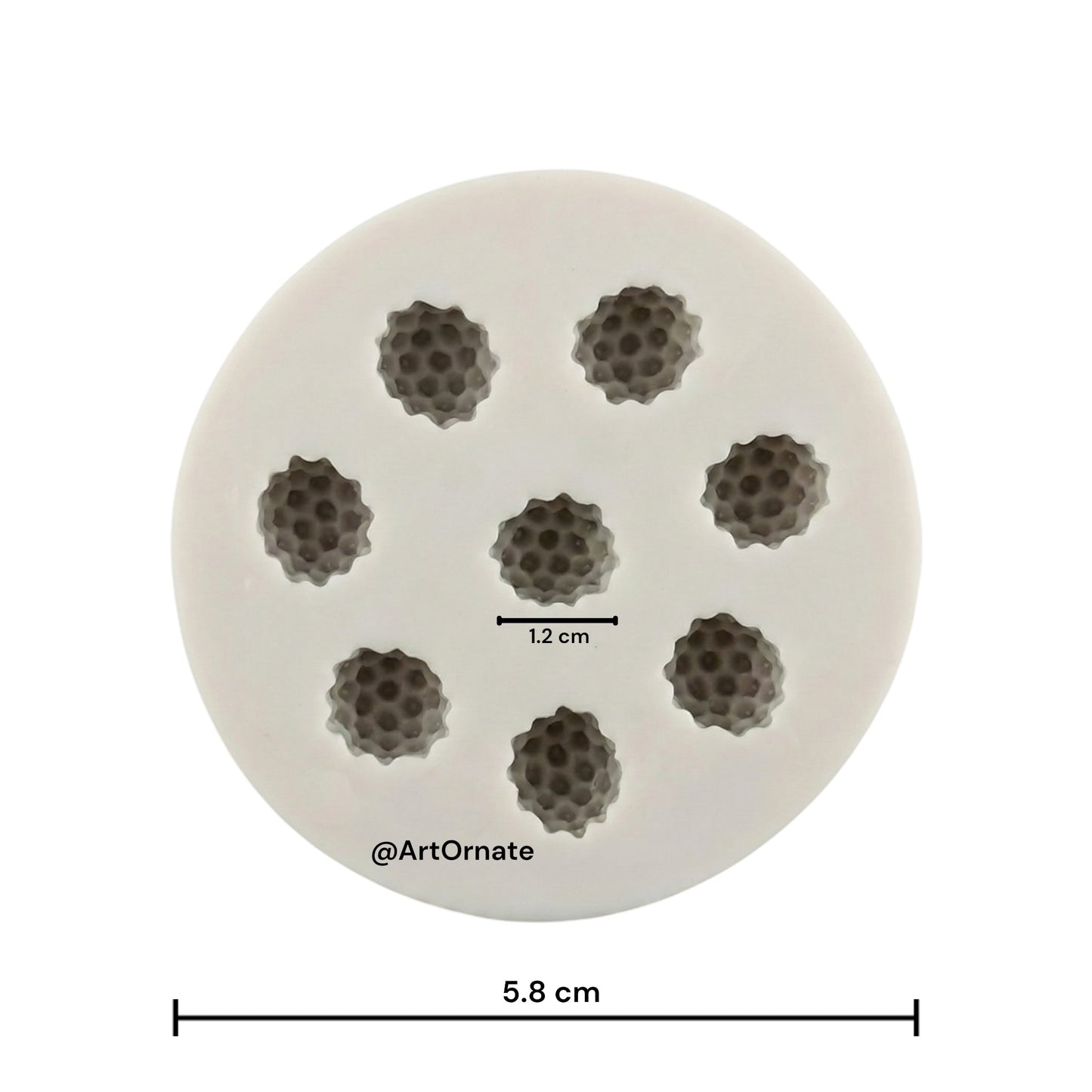 7-Cavity Raspberry Silicone Mould for Candle Making and Wax Melts - ArtOrnate High-Quality Silicone Molds
