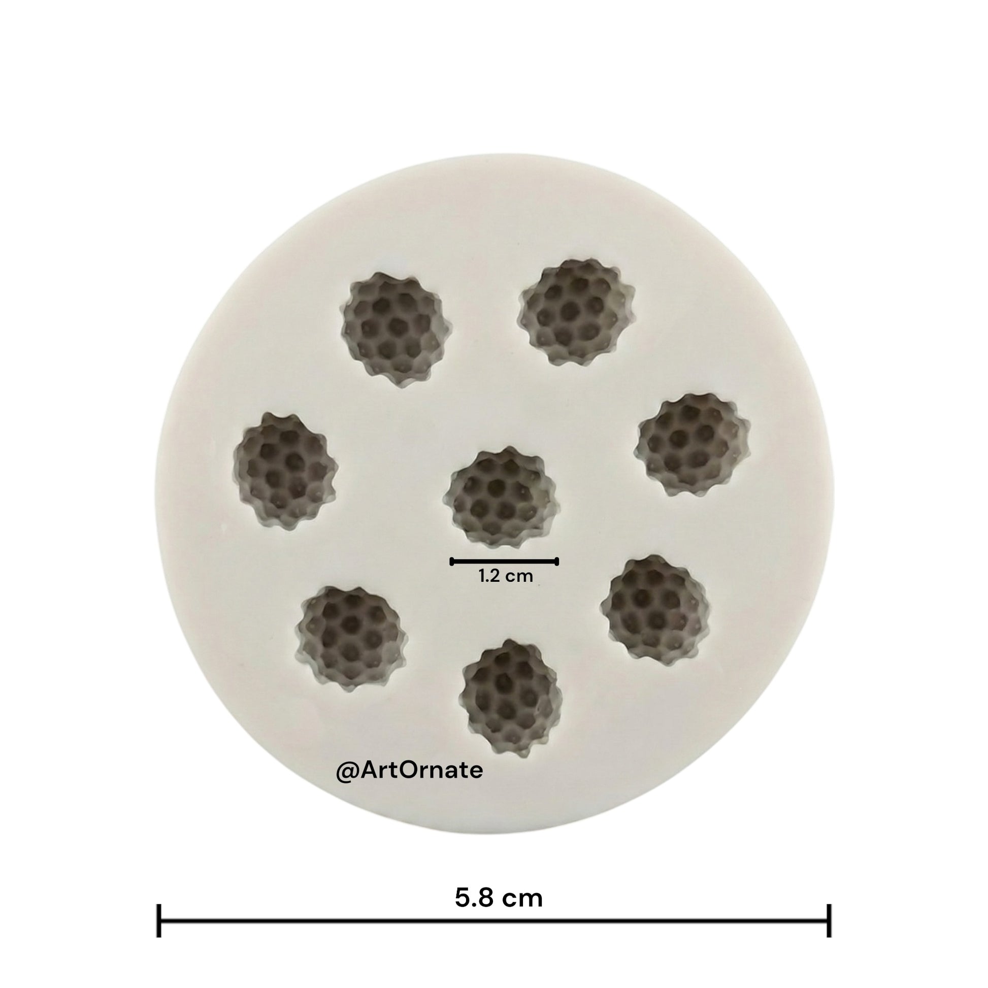 7-Cavity Raspberry Silicone Mould for Candle Making and Wax Melts - ArtOrnate High-Quality Silicone Molds