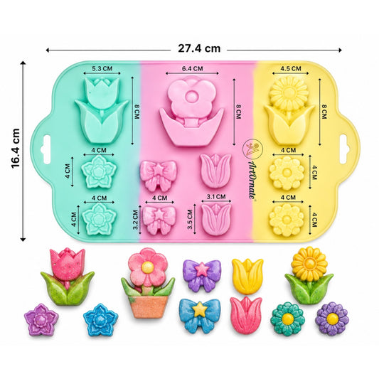 11 Flowers Silicone Mould