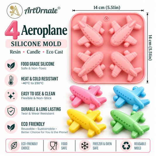 4 Aeroplane Silicone Mould
