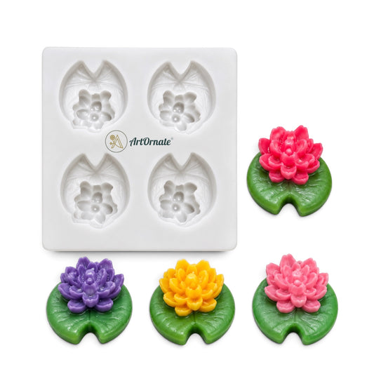 4 Cavity Lotus Pond Silicone Mould