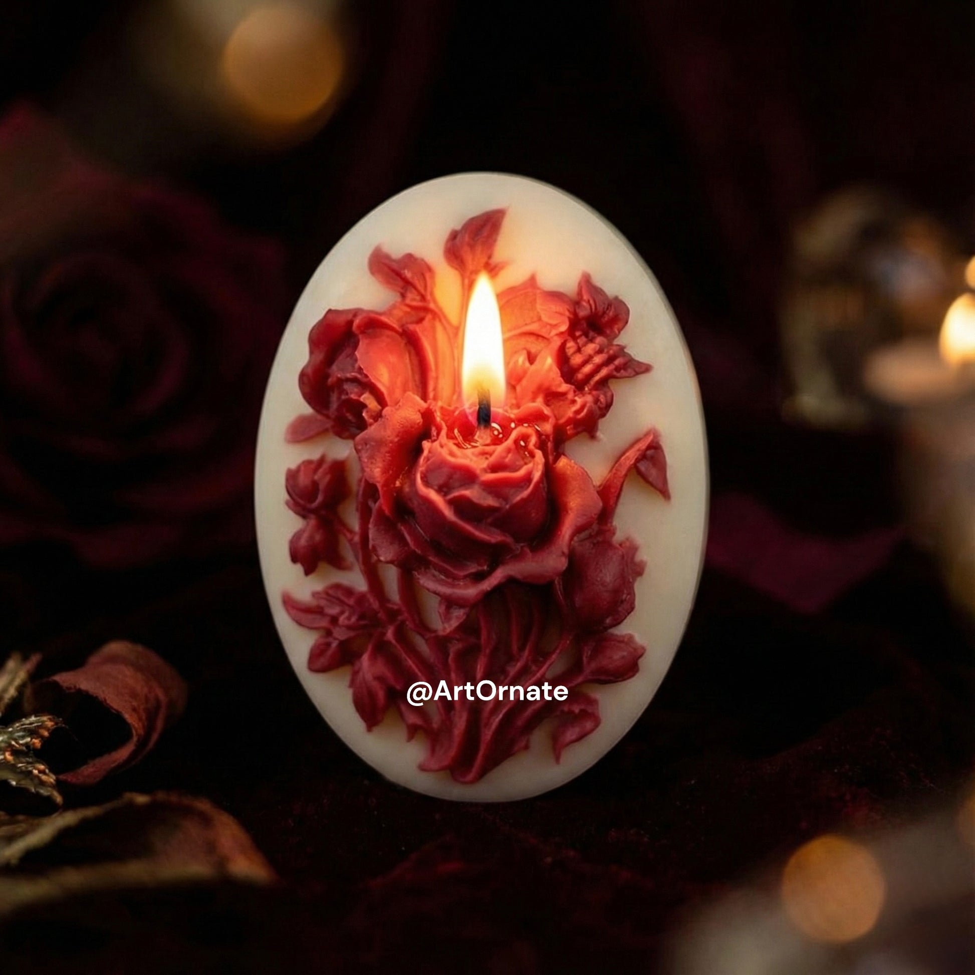 Realistic 3D flower candle silicone mould for luxury handmade candles, durable reusable mould preferred by candle makers across India