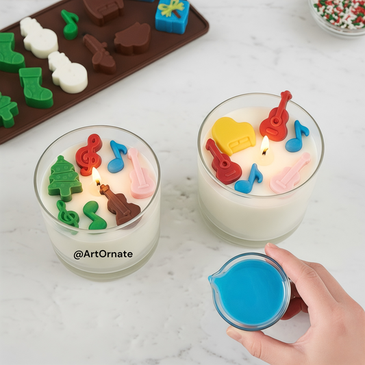 Professional Candle Making Silicone Mould with unique Music theme