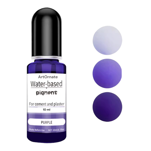 Purple water-based pigment for concrete art, eco cast resin powder, and Jesmonite casting, perfect for rich elegant tones in trays, coasters, and modern décor creations by artists in India