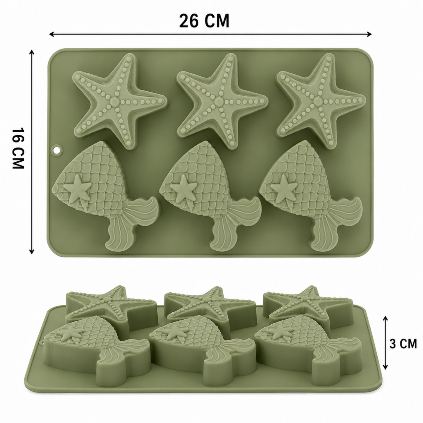 Starfish & Mermaid Silicone Mould