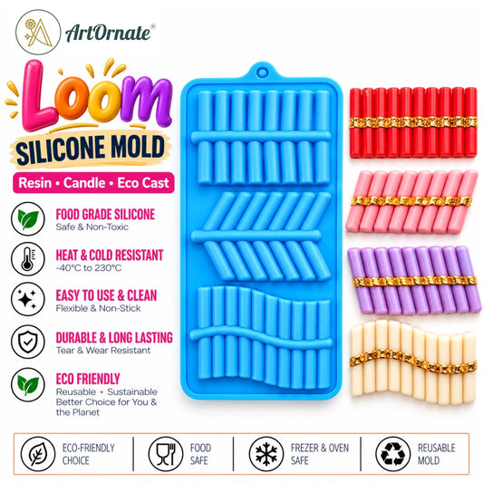 Loom silicone mould by ArtOrnate for Diwali candle making