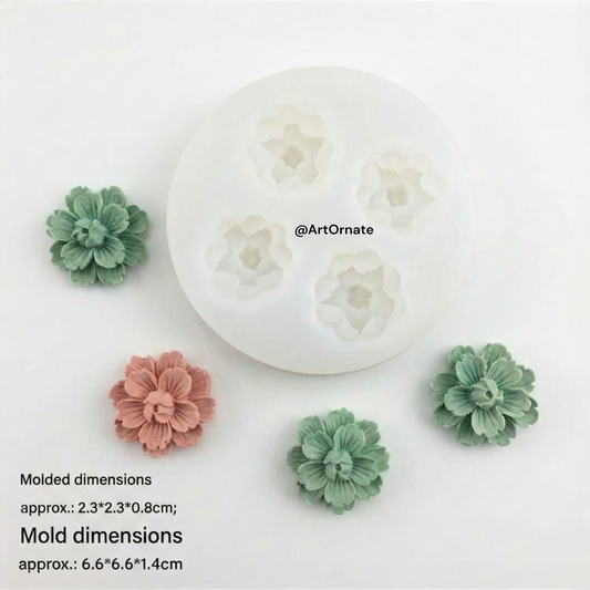 Cherry blossom flower candle silicone mould for handmade candle making, premium flexible mould used by professional candle artists in India