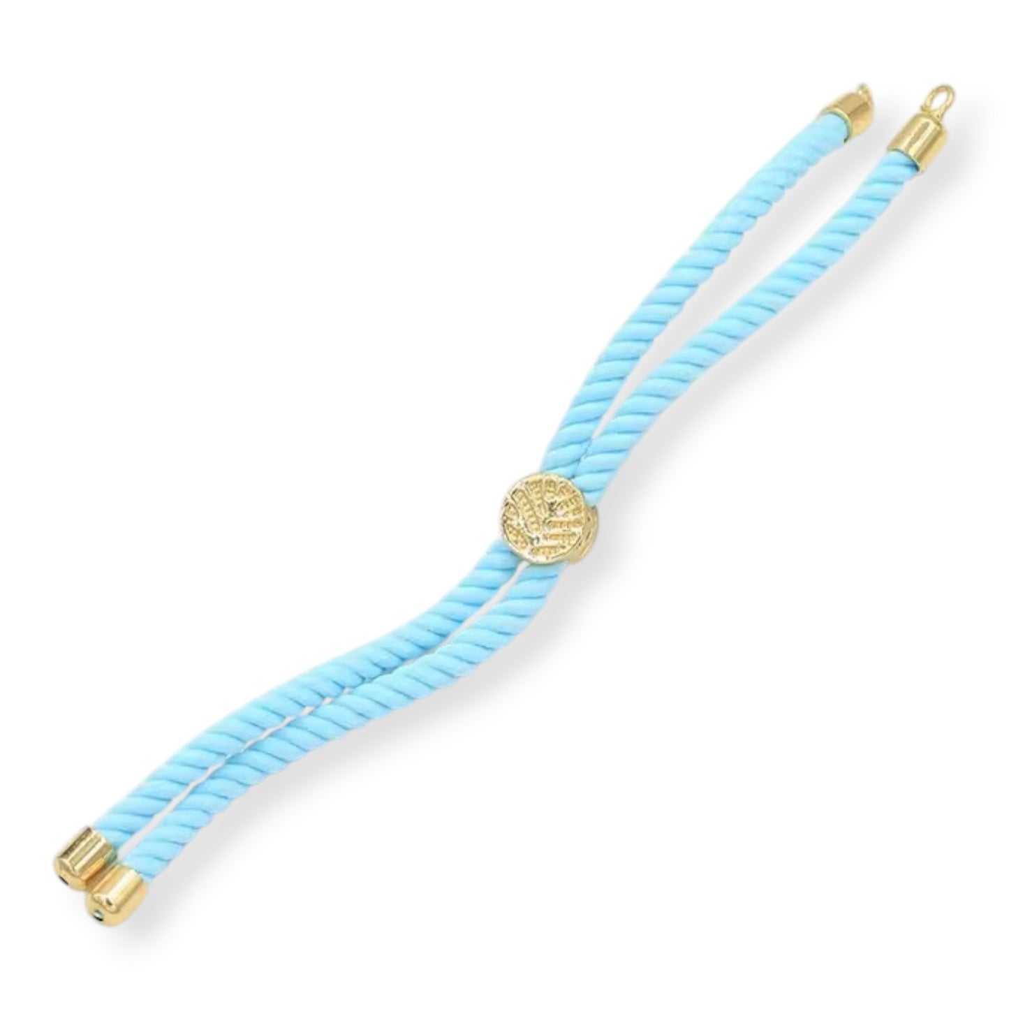 Minimalist square resin bezel on a sleek black nylon thread chain for contemporary DIY Rakhi designs.