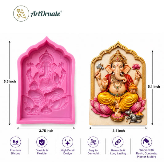 Ganesha Frame Mould for Resin, Plaster, Gypsum and DIY Home Decor | ArtOrnate Ahmedabad